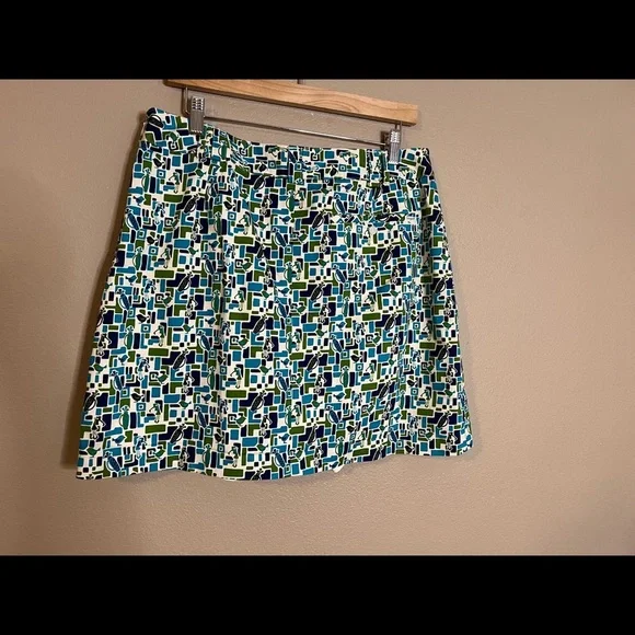 Liz Golf Midcentury Palm Sprigs Print Claiborne Skort/Skirt Size 12 - Picture 10 of 10